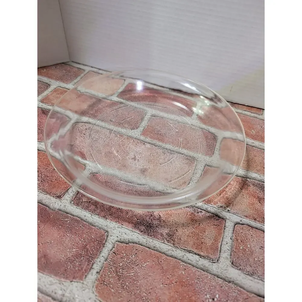 Vintage USA GLASBAKE 245 Pie Pan Plate Dish Baking Clear Glass 10” Round